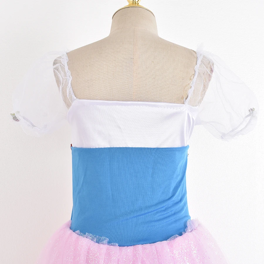 Crianças roupas de salão de baile lantejoulas flor tutus vestido de balé para menina dança moderna tutu vestido meninas ballet vestido de princesa
