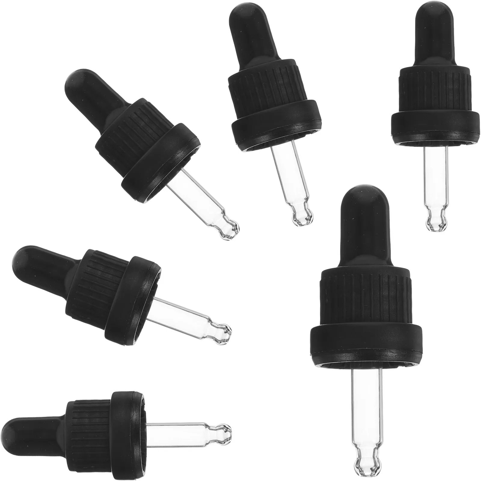 6Pcs Food Grade Glass Dropper with Removable Tip for Easy Cleaning Portable Lab Pipette Dropper for Essential Oil Bottle