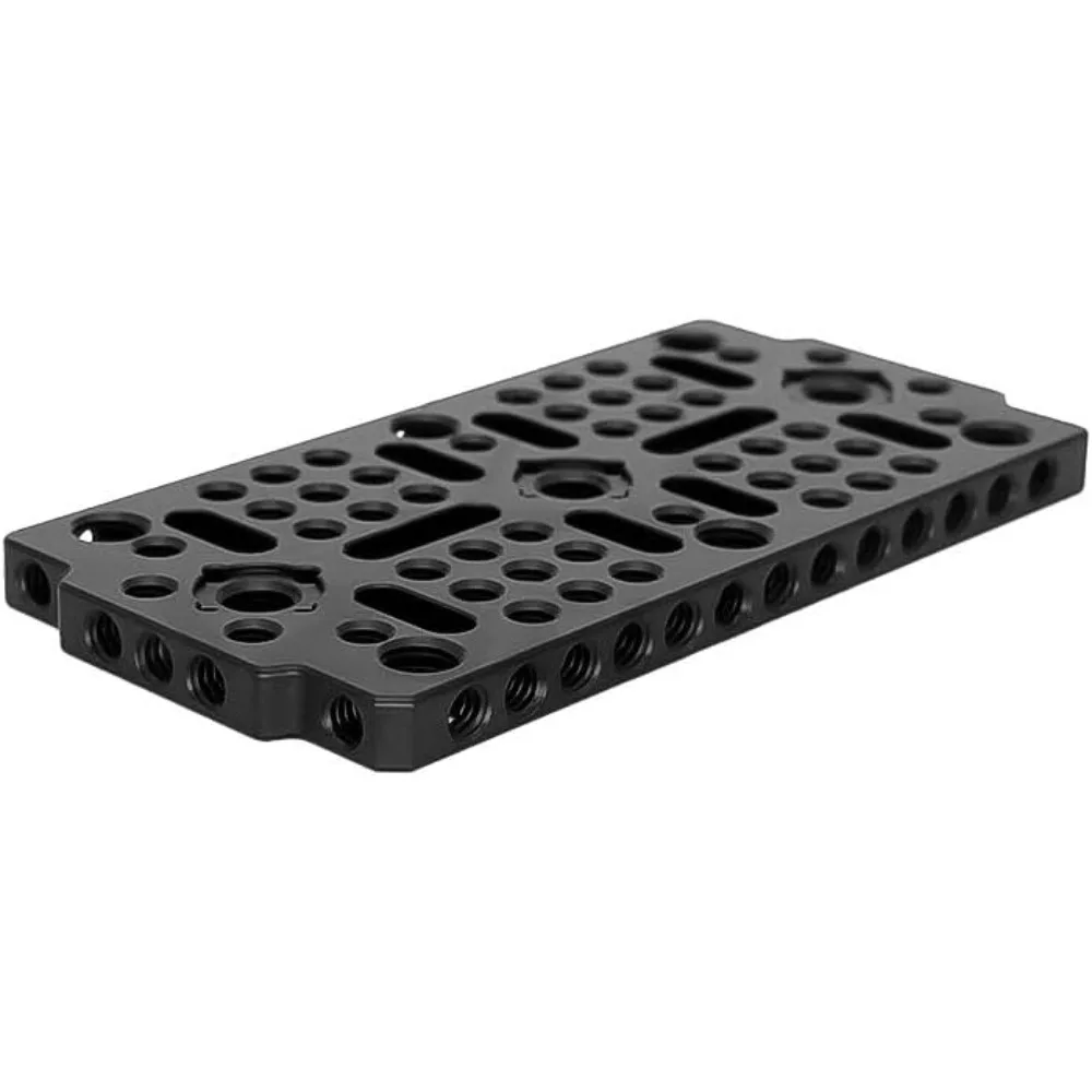Alvins Multi-Functional Cheese Plate with 1/4 3/8 Threads for ARRI Red Blackmagic, Camera Switching Mounting Plate w/Locating