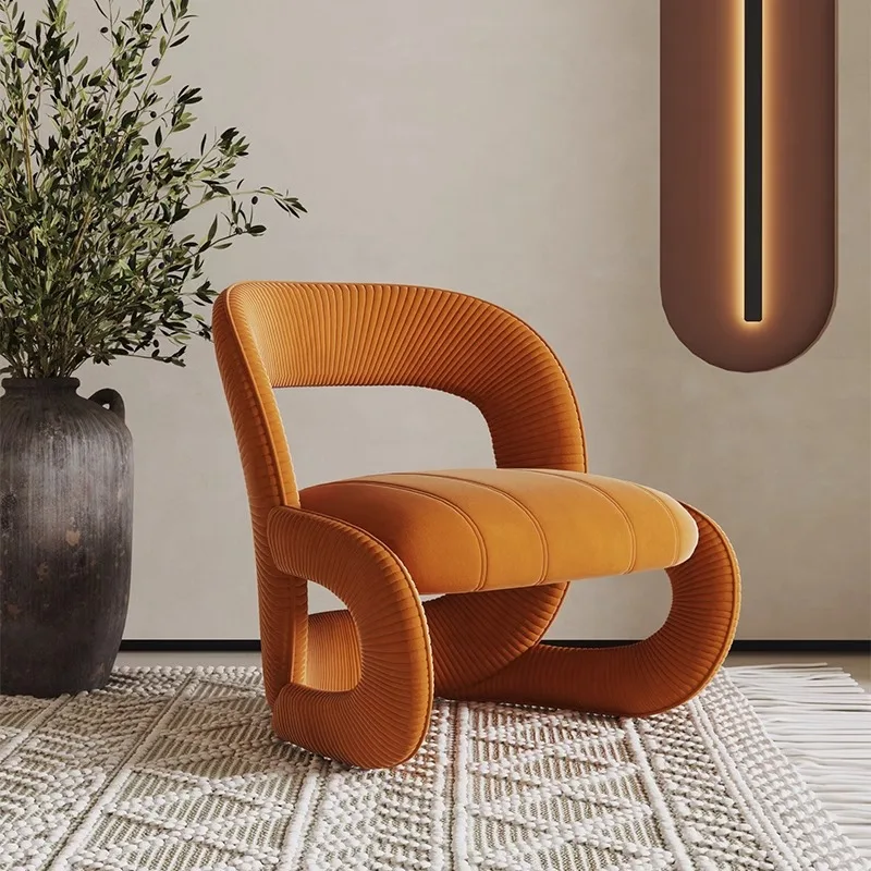 

Creative single chair designer single sofa chair modern simple living room balcony Internet celebrity ins art light luxury chair