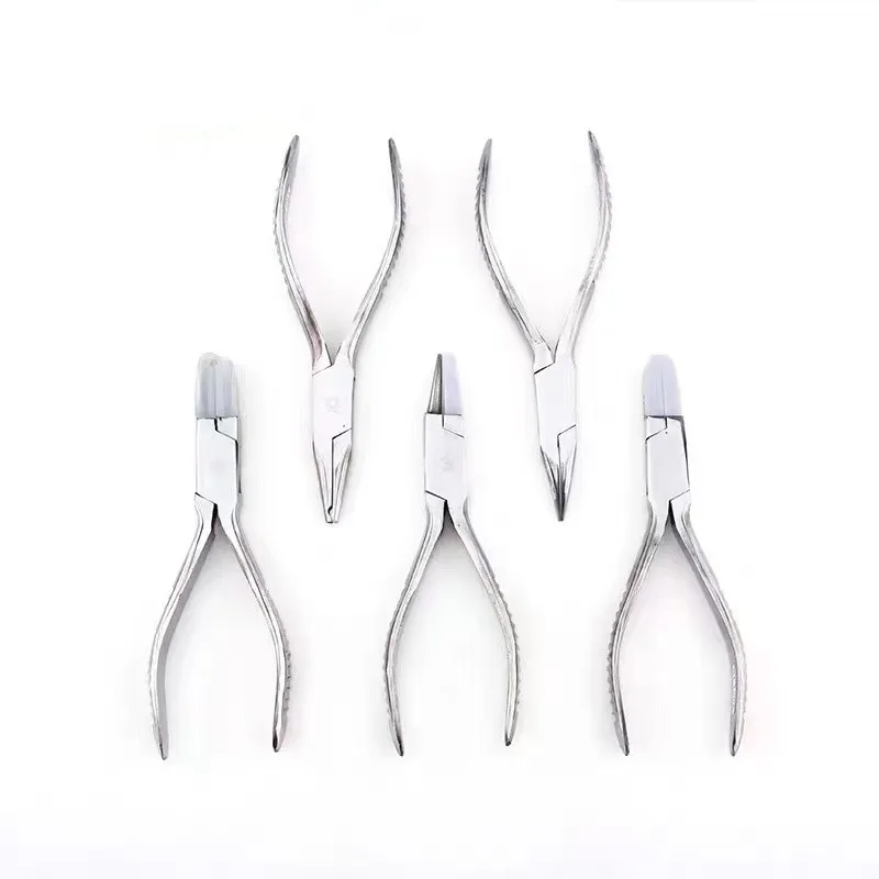Optical Eyeglasses Plier Screwdriver Rimless Frame Plier Set 6Pcs Manual Pliers Screwdrivers Nose Pad Screws Wtih Portable Bag