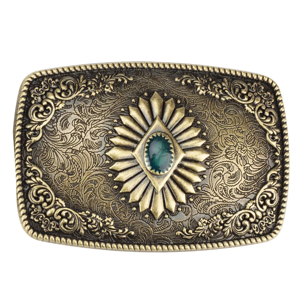 Retro Tribunal Estilo Belt Buckle, Impresso Gems para Nobres Antigos