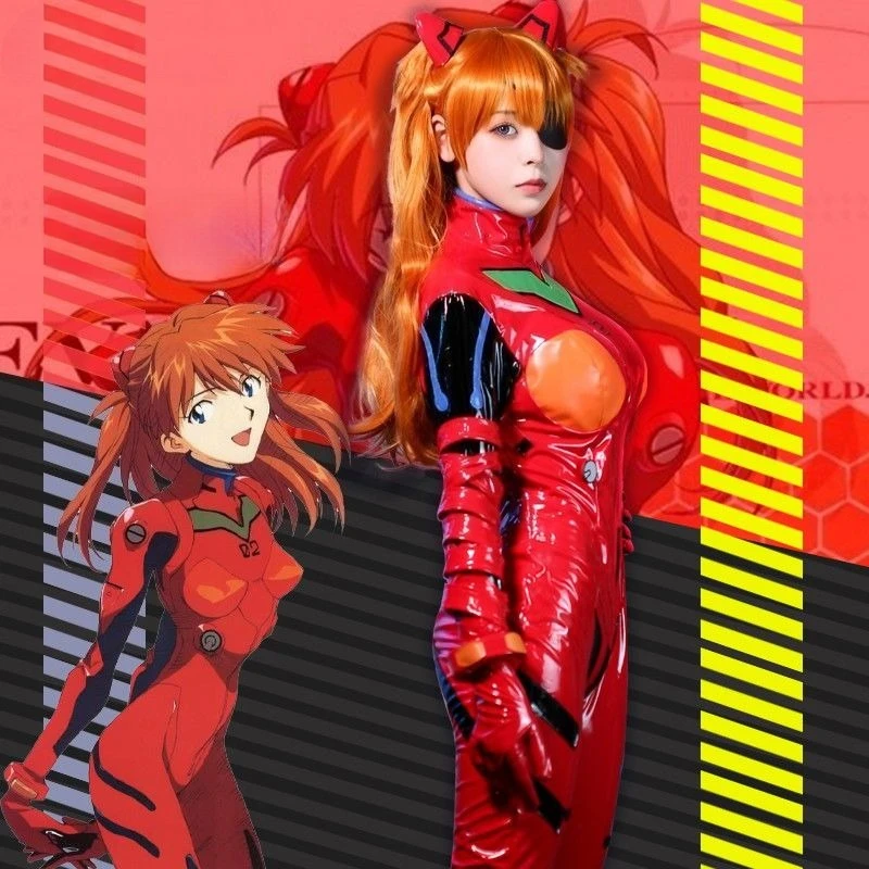 Original Asuka Cosplay Lederkostüm Cosplay Kampfanzug