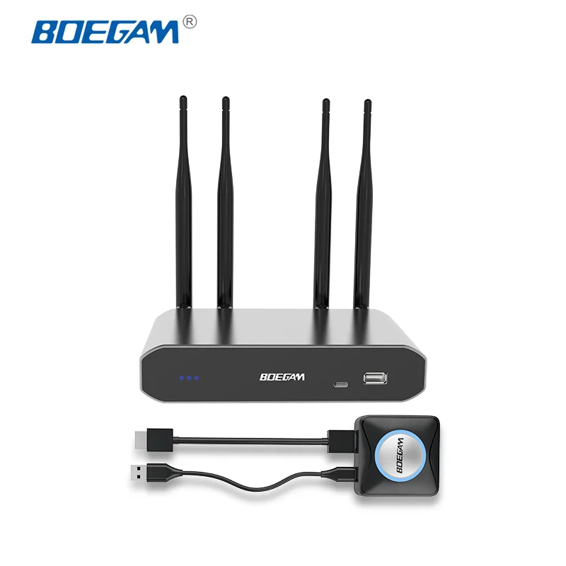 أفضل نظام عرض لاسلكي 4K60 هرتز لغرفة الاجتماعات مع زر One-ClickShare BYOD BYOM يدعم التوصيل والتشغيل