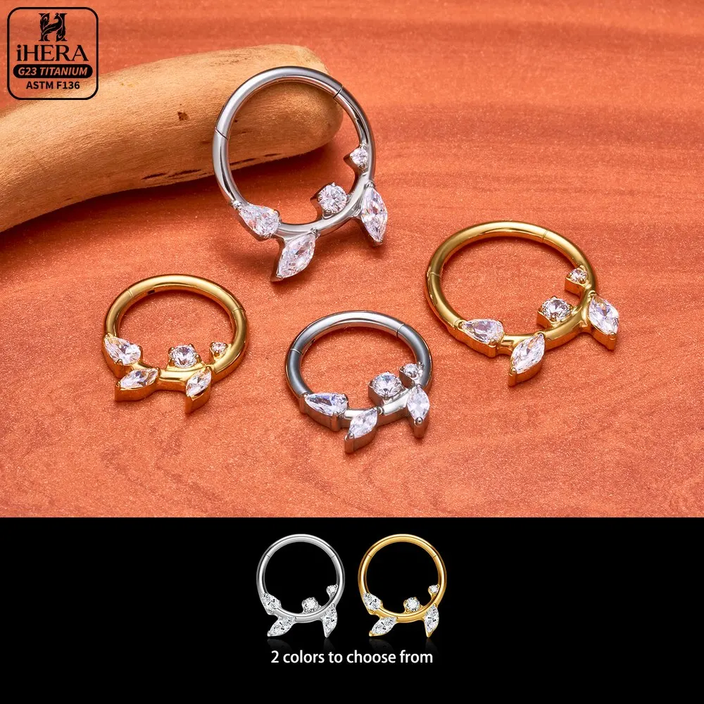 G23 Titanium Hinged Segment Hoop Multi Part Spike Combination Nose Ring Septum Piercing Ear Cartilage Helix Tragus Lip Bulk