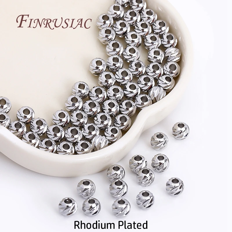 18K vergoldete Abstandsperle zur Schmuckherstellung, 2,5–6 mm Perlentrenner, dekorative Perlen für Armbänder, DIY-Zubehör im Großhandel