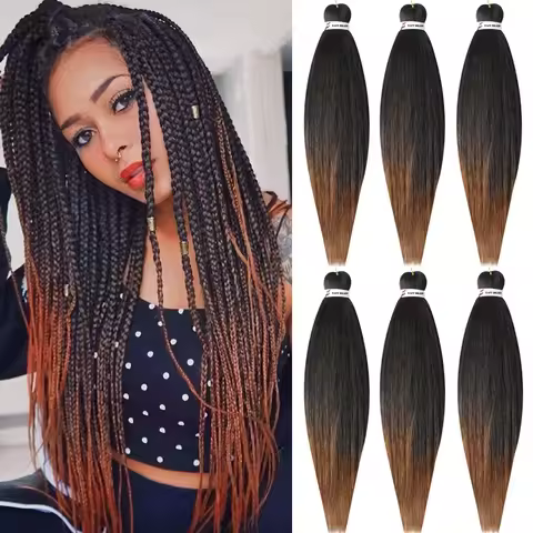 Braiding Hair Pre-stretched 26Inch Hair Extensions for Afro Crochet Braids Synthetic Fake Hair DIY Multi-Color Optio Jumbo Braid