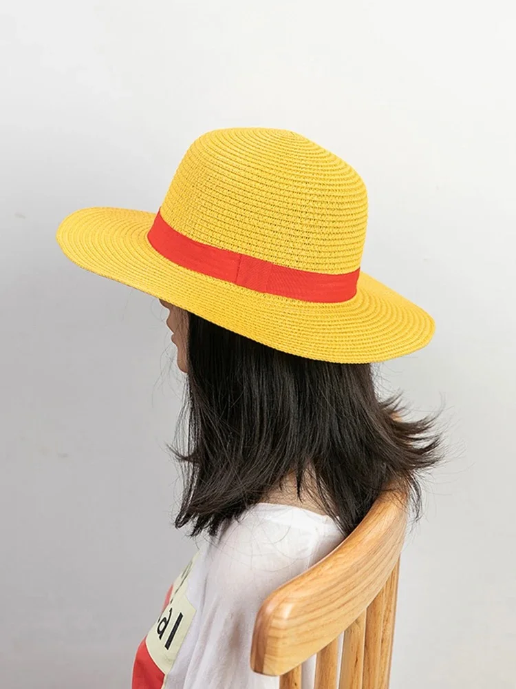 Luffy Straw Hat Anime One Piece cosplay Hat Adult and Children Outdoor Sunshade Hat Beach Hat UnisexThis hat features a uniqu