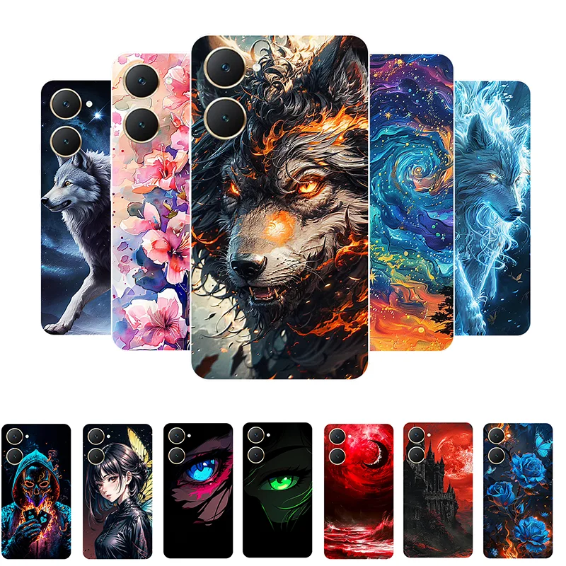 For Vivo Y03 Case V2332 Wolf Painted Cover Shockproof Soft Silicone Phone Case For Vivo Y03 Fundas VivoY03 Y 03