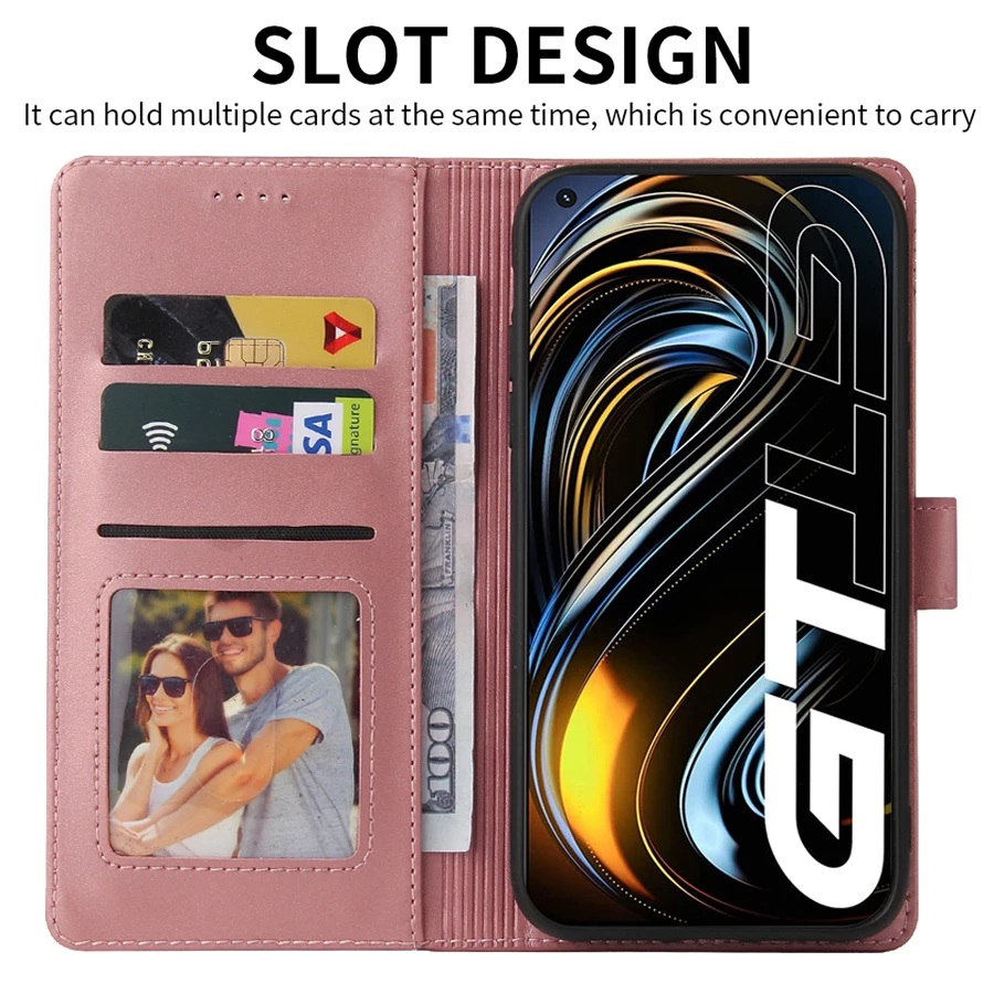 Wallet Anti-drop Leather Case For OPPO Realme GT C21 C15 C11 8 V13 X7 Pro Find X3 Pro A52 A53 A72 A74 A92S A93 A94 F17/F19 Pro