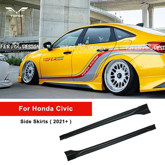 Wholesale factory Car Upgrade Body Kit bumpers lip diffuser side skirts aprons accessories for Honda civic2021 2022 2023