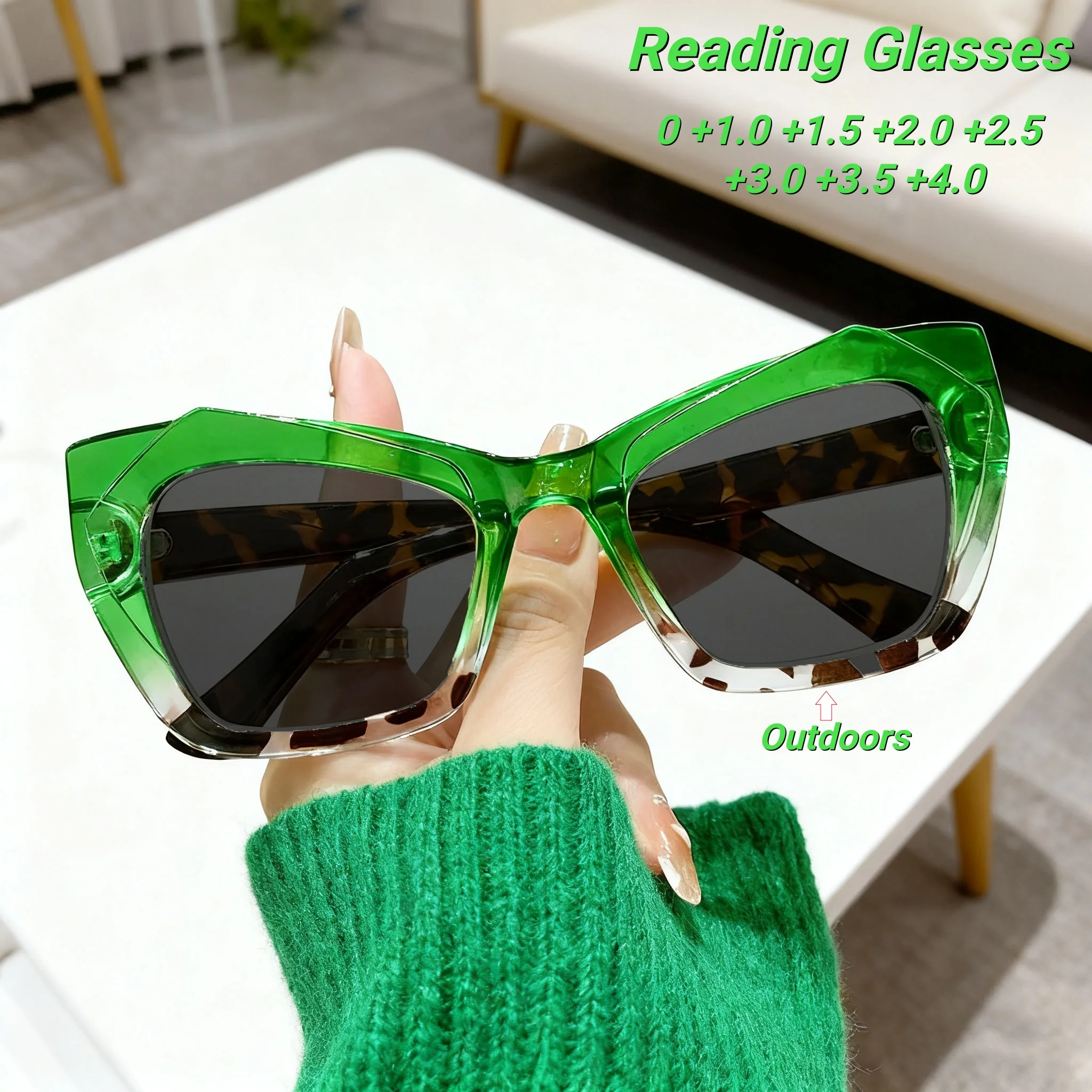 

2025 New Fashionable Personalized Butterfly Shaped Women's Reading Glasses Outdoor Neutral HD Color Blocked Design Glasses