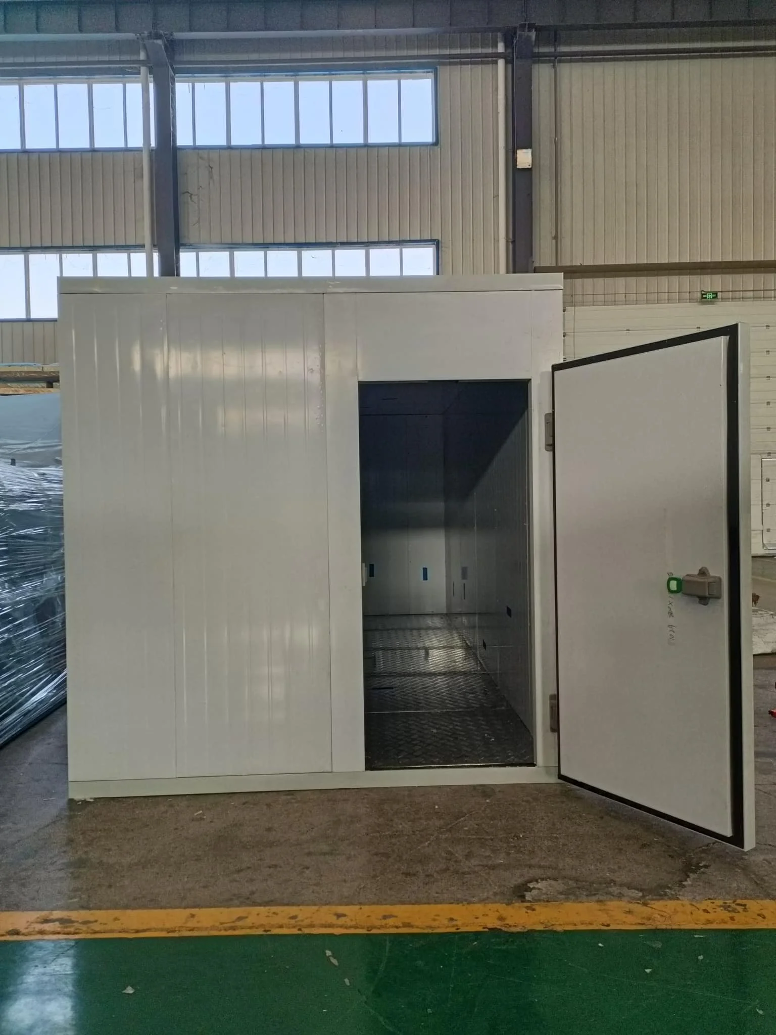 Sala de armazenamento de freezer de sala fria com unidade de refrigeração de compressor para carne e frutas