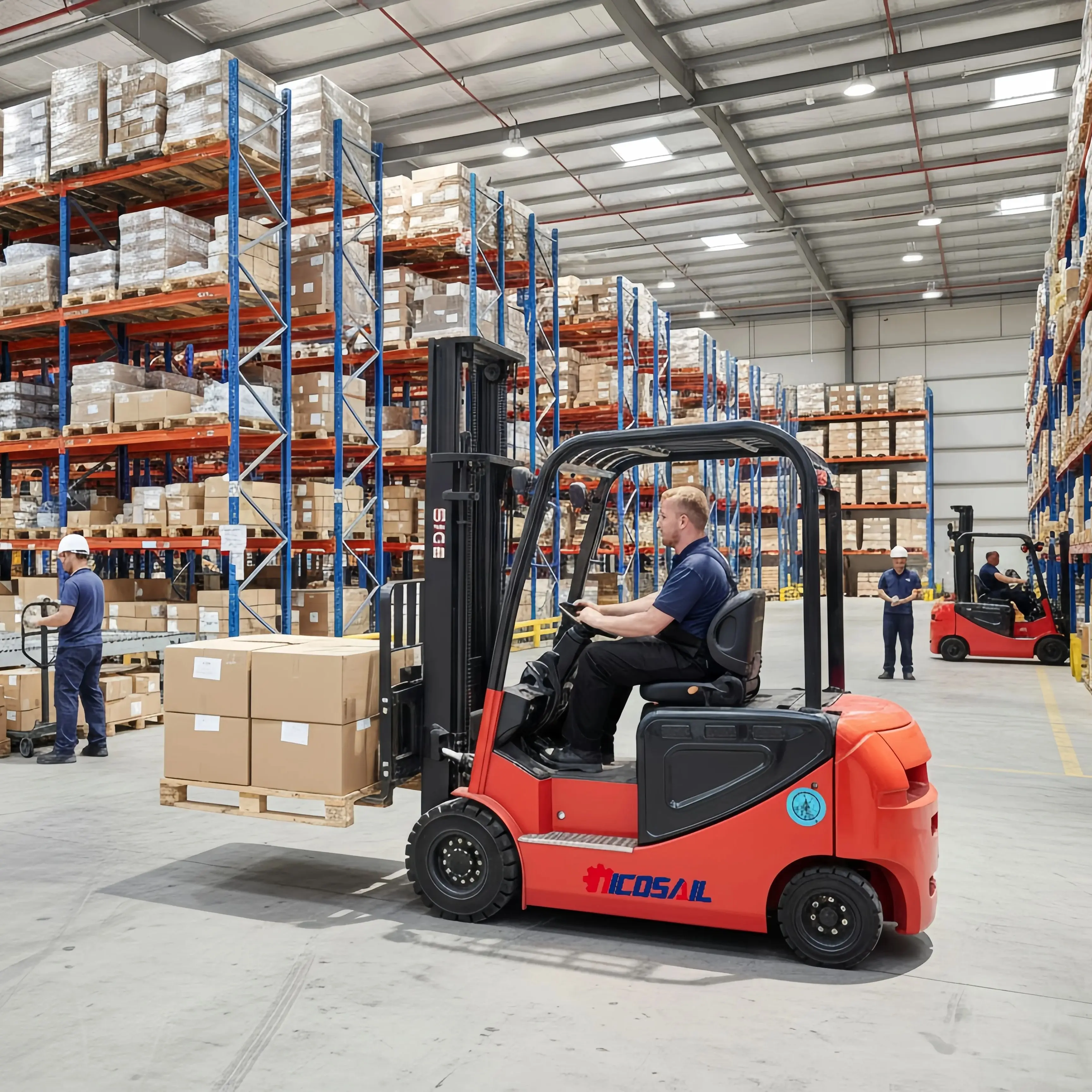 Heißer Verkauf neuer Energie-Elektro-Gabelstapler 3,0 Tonnen/3,5 Tonnen/3000 Kilogramm Kapazität mit Lithiumbatterie Schmalkanal-Gabelstapler