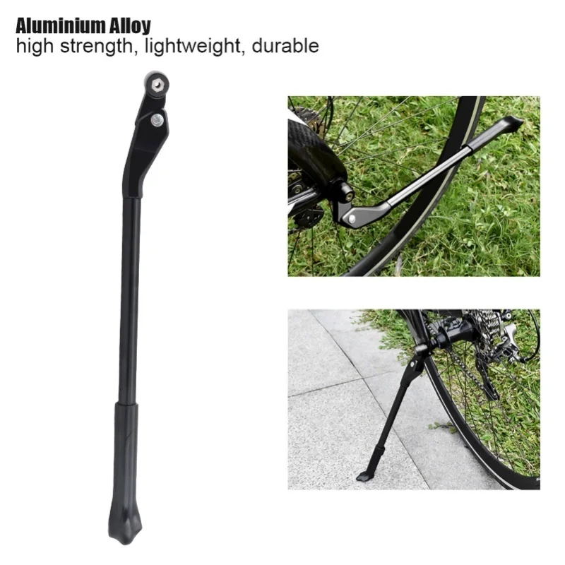 Aluminium Alloy Adjustable Bike Kickstand Side Stand Accessory For 24-29inch 700C Bicycle
