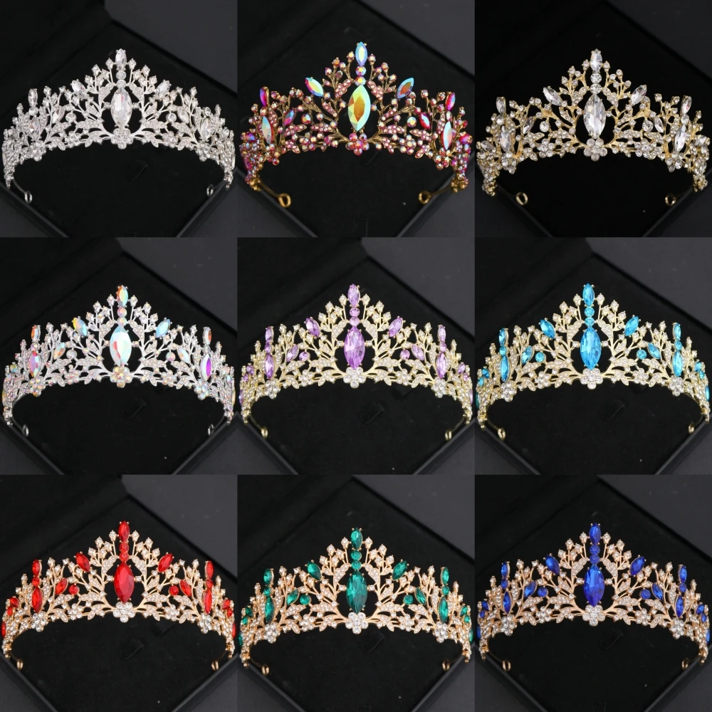 Baroque Crystal Tiaras And Crowns Headband Rhinestone Prom Diadem Bridal Wedding Hair Accessories Jewelry Crown Tiara For Women