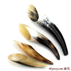 Yellow Cattle Horn Guasha Treatment Tools Massage Sticks Tea Spoon Family Decor Arts Various Sizes L001