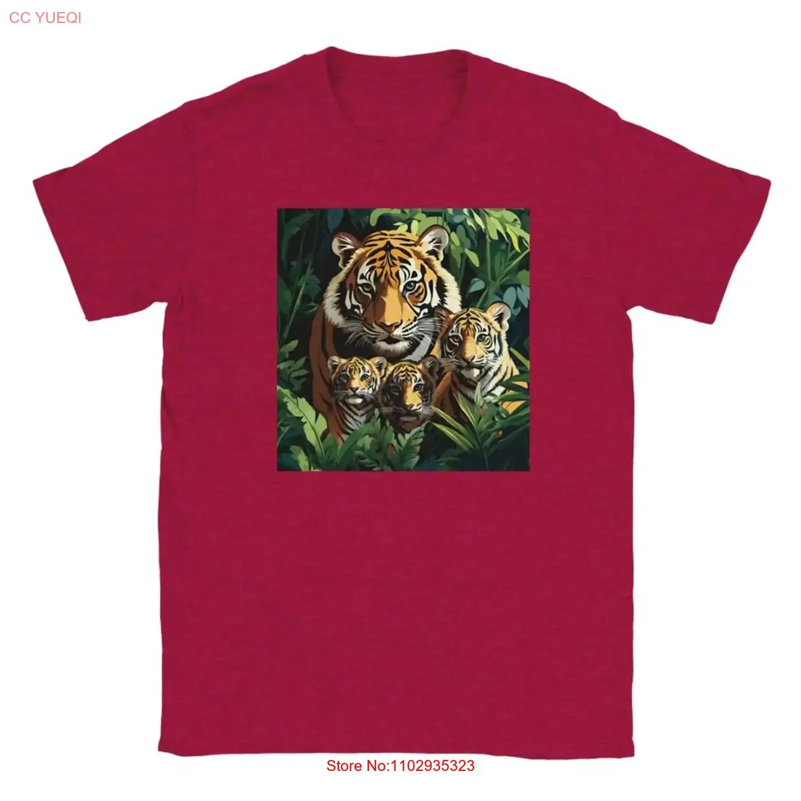 Camiseta Sumatra Tiger Classic Fit vintage Lavado Suave Moda Versátil Cómodo Unisex streetwear Ropa de diseñador elegante