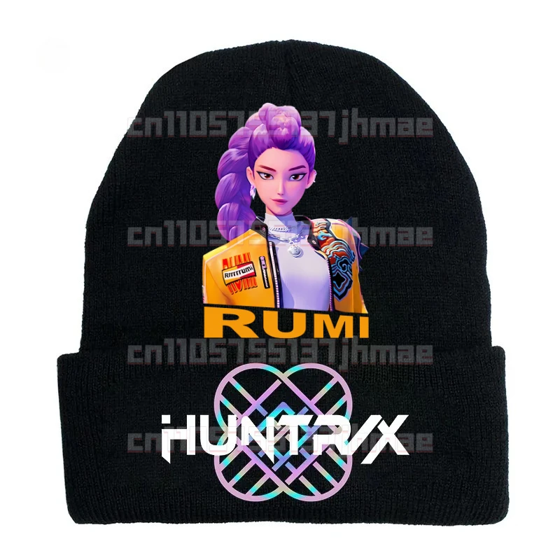 

K-pops Demons Hunters Knitted Hats KIDS RUMI Hats Outdoor Warm Hat Anime Mira Zoey Cosplay Cap Christmas Birthday Gift