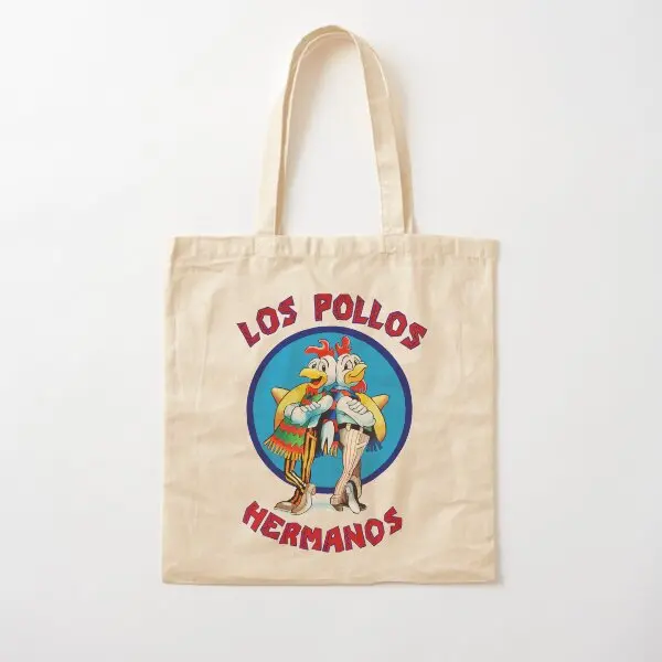 Los Pollos Hermanos Essential Cotton  Canvas Bag Casual Tote Fabric Foldable Travel Handbag Shoulder Bag Reusable Printed