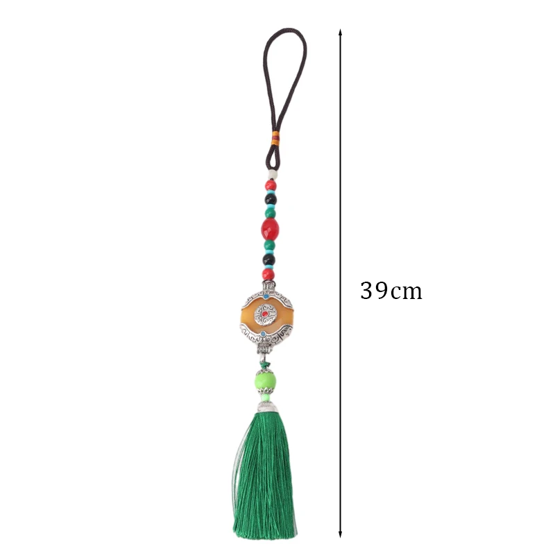 Chinese Jade Pendent Beads Tassel Traditional Hanfu Ban Step Waist Accessories Ringe Keychain Tibetan Retro Waist Pendant