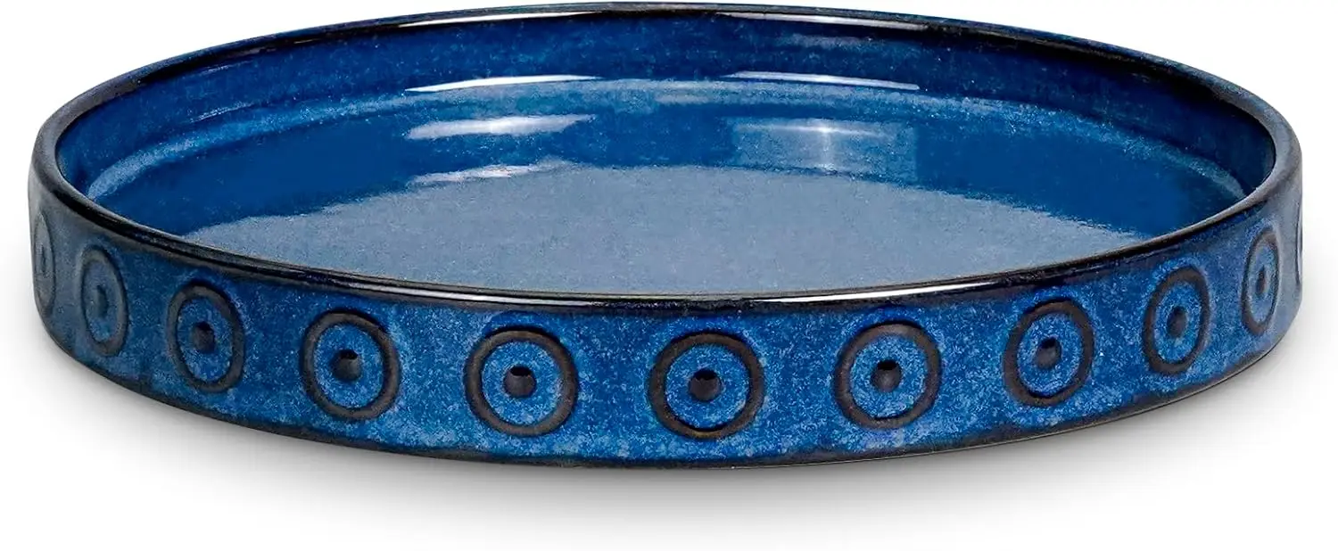 

Pot Saucer - 11.4 Inch Saucer for Outdoors Ceramic Tray for Indoors No Holes Large Drip Trays Round Flow