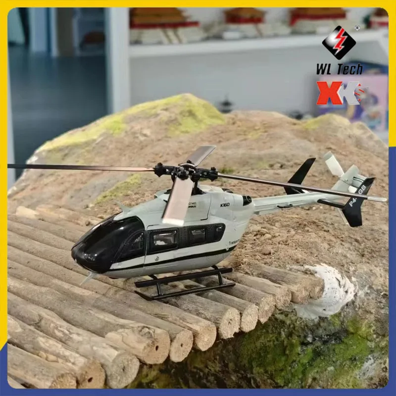 

Rc Helicopter Wltoys K160 2.4g 4 Channel 6-Axis Gyro Brushless Motor Led Remote Control Airplane Ec-145 Simulation Aircraft Toy