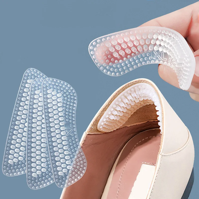 Silicone Heel Pad, Invisible Anti-Friction, Thickened Transparent Anti-Fall Heel Pad for High Heels, Suitable for Both Men and W
