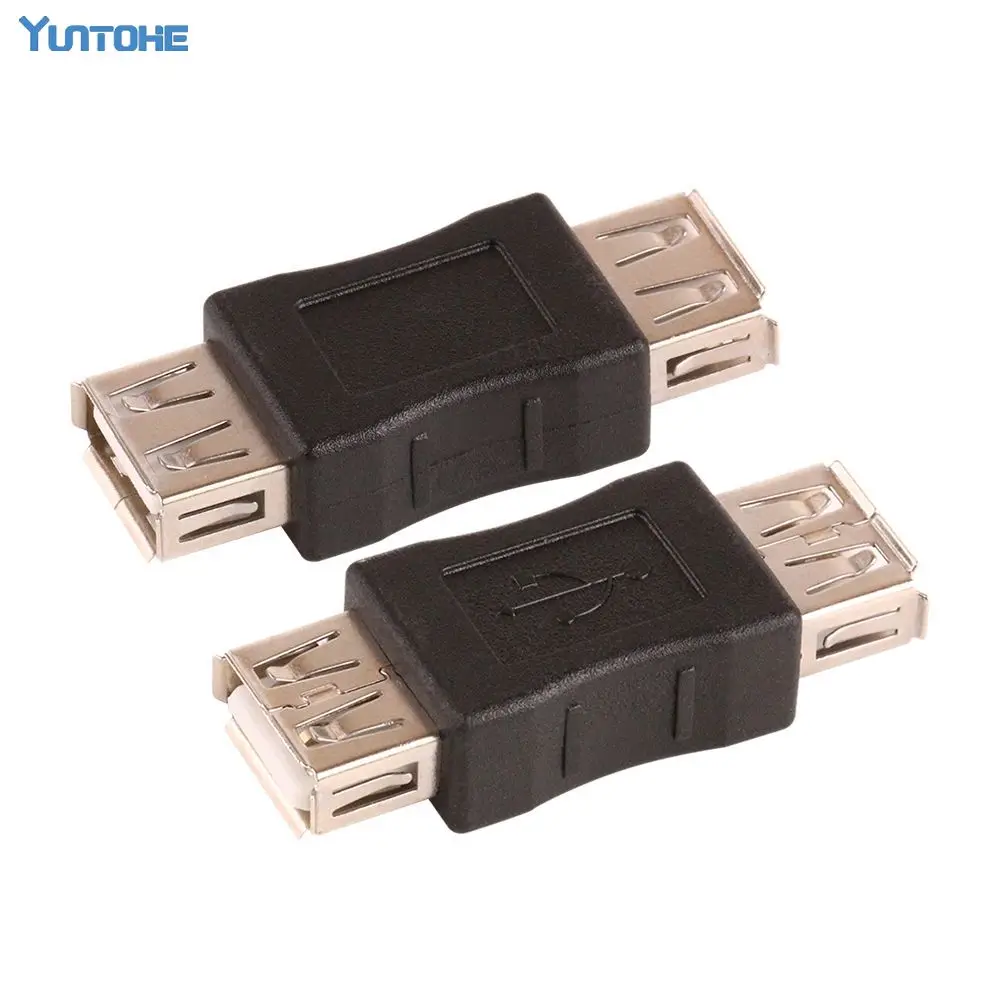 Wholesale 300pcs/lot- Good quality USB A Female to A Female Gender Changer USB 2.0 Adapter