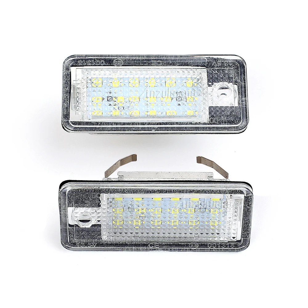 LED Number Plate Light For Audi A3 8P A4 B6 B7 S4 RS4 A6 RS6 S6 C6 S5 Cabrio Q7 A8 S8 RS4 Avant Error Free License Plate Lamp