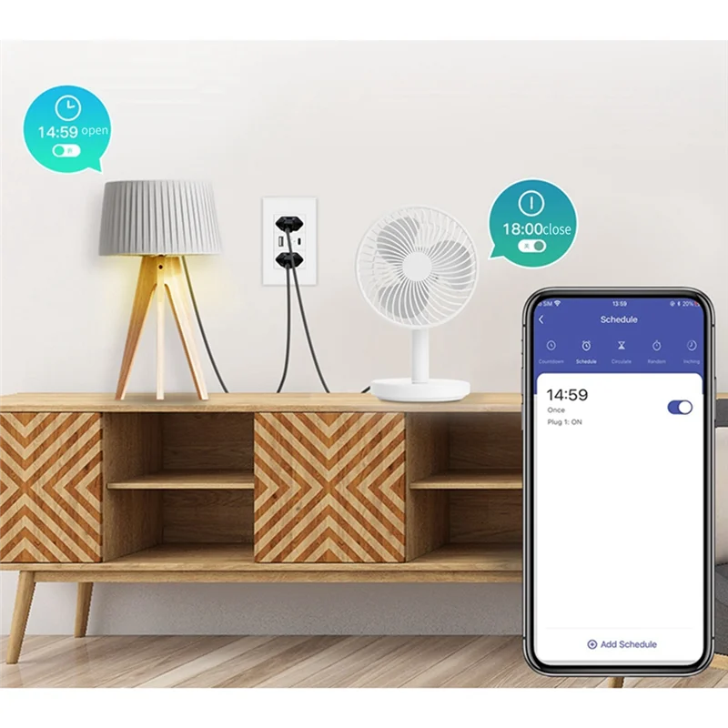 Wifi Graffiti Smart Home App synchronisation à distance USB type-c prise multifonction Portable Socket-N36R