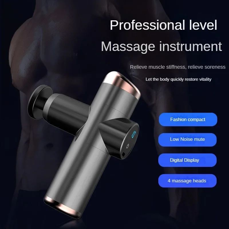 Mini Massager USB Charging Fascia Gun Smart Home Fitness Equipment 10 Speed Strong Massage Muscle Relaxation Bodybuilding Gun