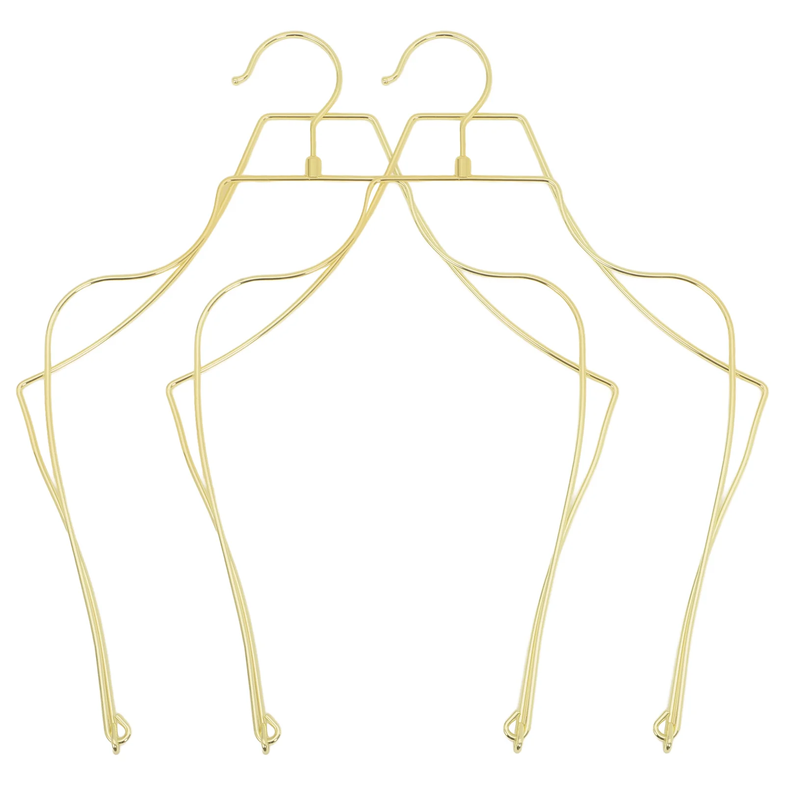 

2pcs Swimsuit Hanger Metal Lingerie Rack for Bikini Drying Clothes Wire Body Shape Hangers Aluminum Alloy Storage