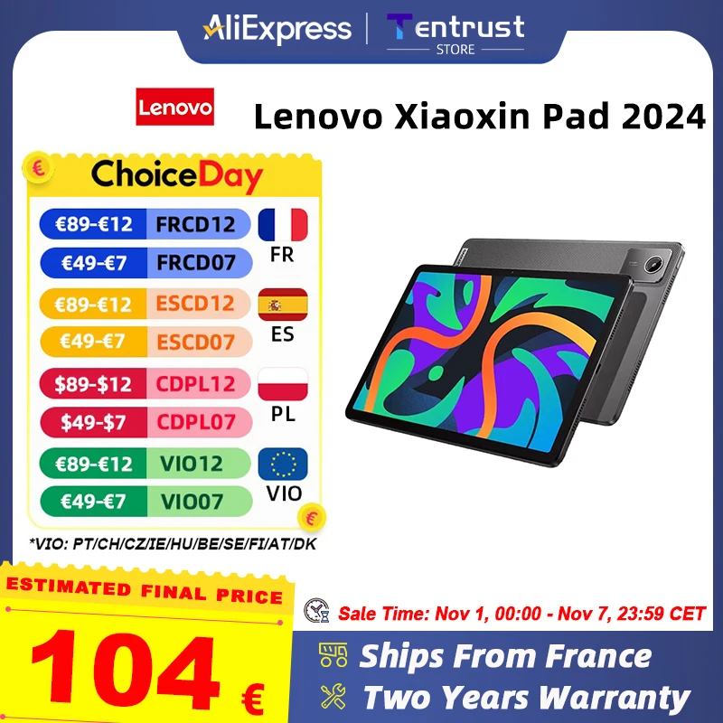 Gloabl ROM Lenovo Xiaoxin Pad 2024 Tablet Qualcomm Snapdragon 685 8MP كاميرا 7040mAh بطارية 11 "شاشة WIFI Android Tab #1