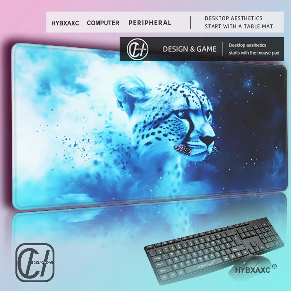 

HYBXAXC Roaring Blue Snow Leopard Mouse Pad Gaming Accessories Computer Mousepad Gamer Mausepad Desktop Mat Deskmat Desk Mats