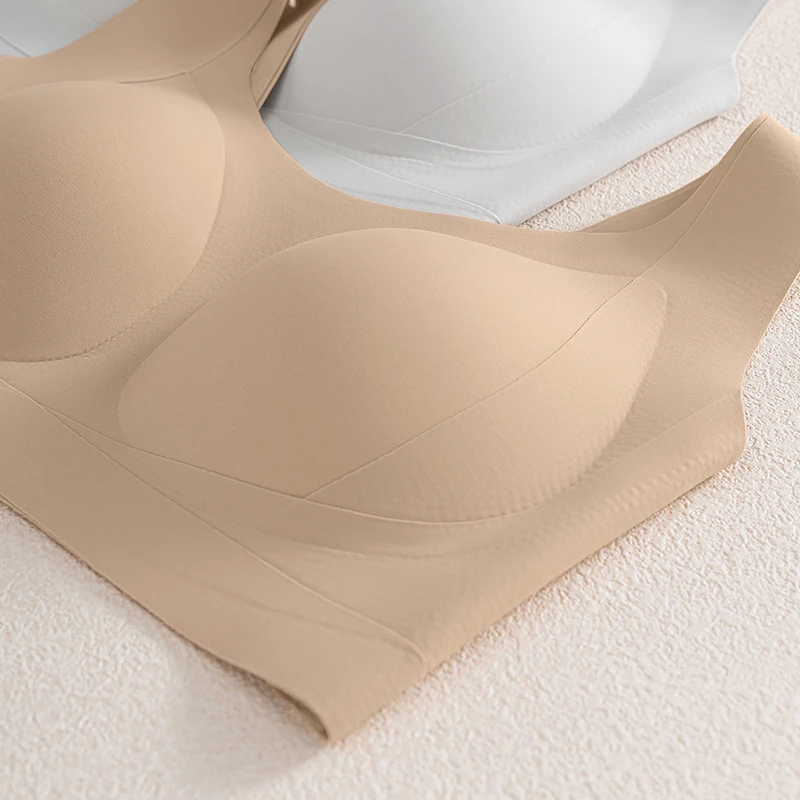 고품질 대형 더블 리프트 심리스 여성 속옷 스포츠 노와이어 쉐이핑 고정컵 스포츠 브라