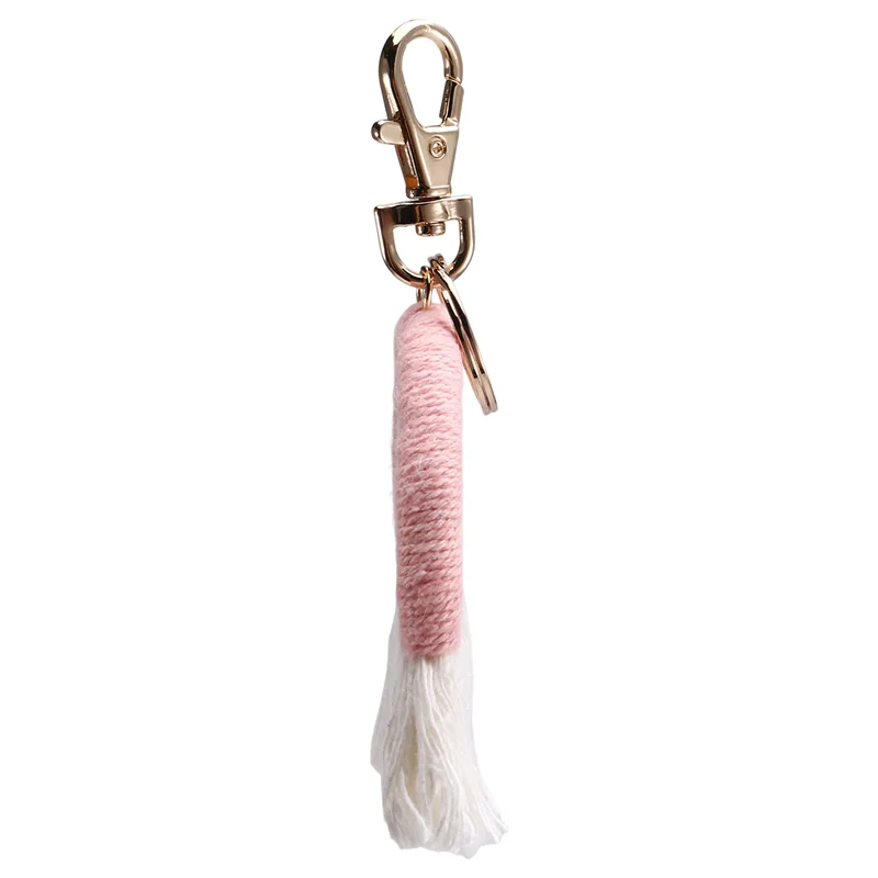 AED5-Weven Regenboog Sleutelhangers Voor Vrouwen Boho Handgemaakte Sleutelhouder Sleutelhanger Macrame Tas Charme Auto Opknoping Sieraden Geschenken