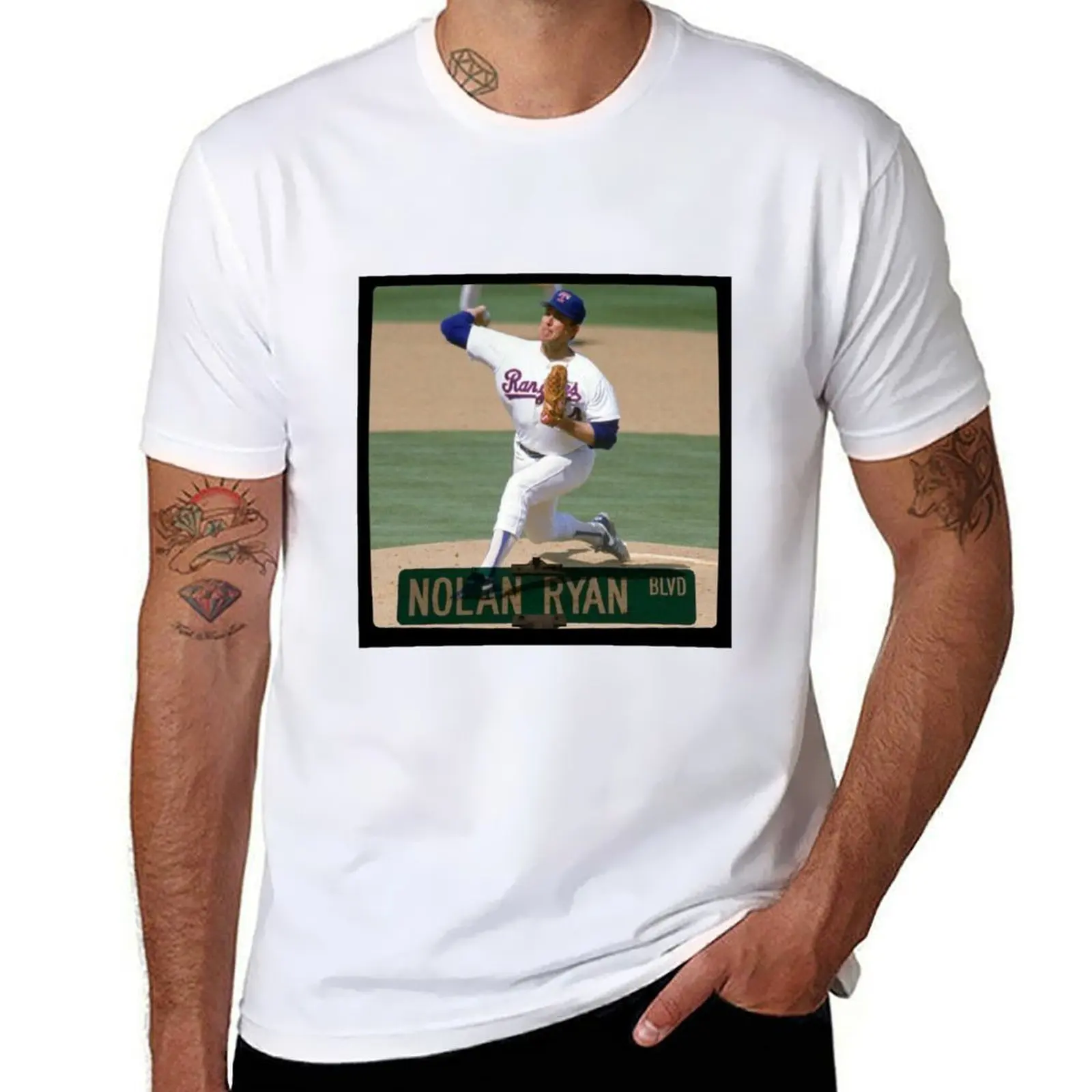 

Nolan Ryan Blvd. T-Shirt anime t shirts oversize men t shirt cotton 100% T-Shirt