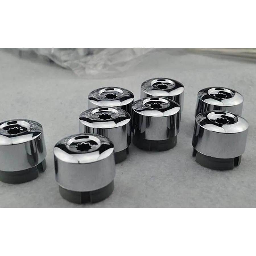 10pcs 7L6601173A ABS plastic with triple chrome finish New Chrome Wheel Lug Bolt Nut Cap Cover For VW Touareg 2004-2014