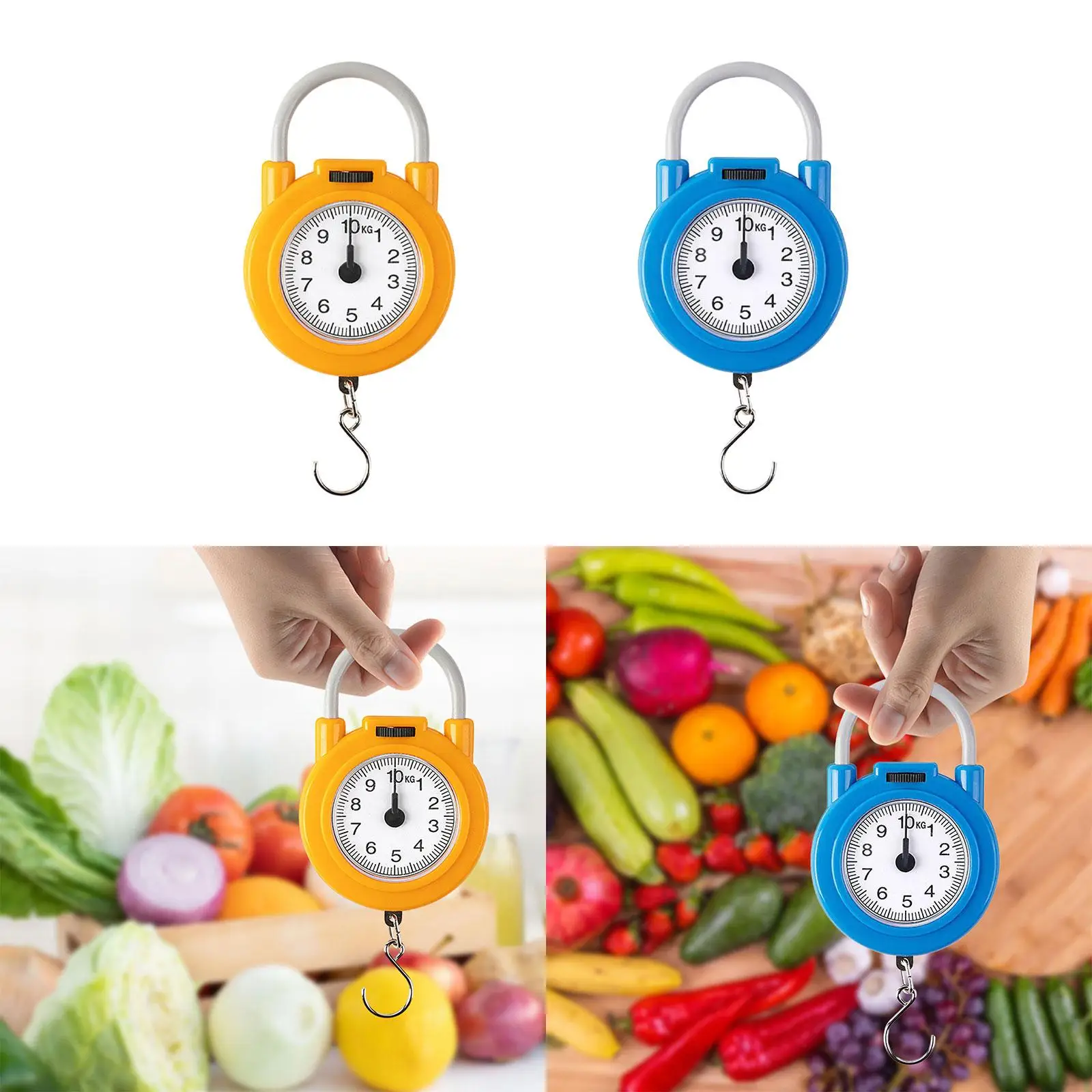 ميزان معلق 10 كجم مقياس وزن زنبركي خفيف الوزن ميزان خطاف زنبركي #4