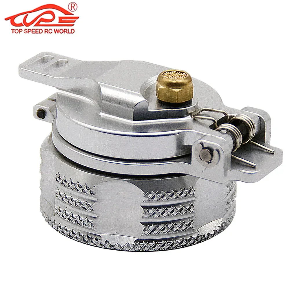 Tapa de tanque de combustible de Metal CNC mejorada para 1/5 GTB Racing HPI ROFUN ROVAN KM BAJA 5B 5T 5SC Buggy Truck Parts