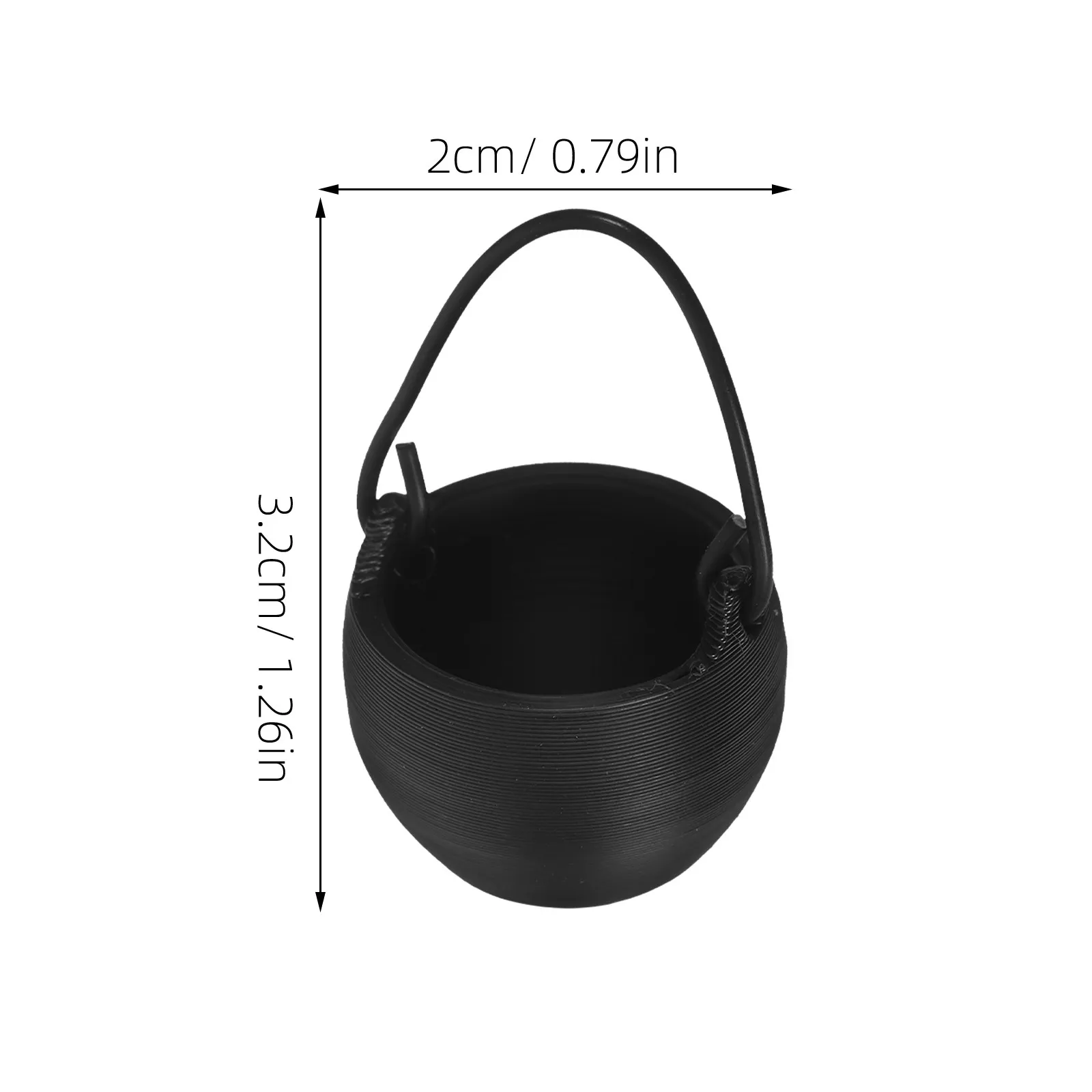 20Pcs Plastic Miniature Cauldron Pots Halloween Small For Home Decor Ornaments Fall Decor Handles Versatile