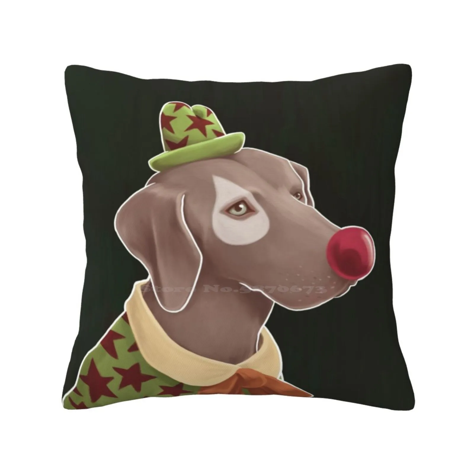 

Weimaraner Home Sofa Car Cushion Cover Pillowcase Weimaraner Dog Clown Cheddie Wong