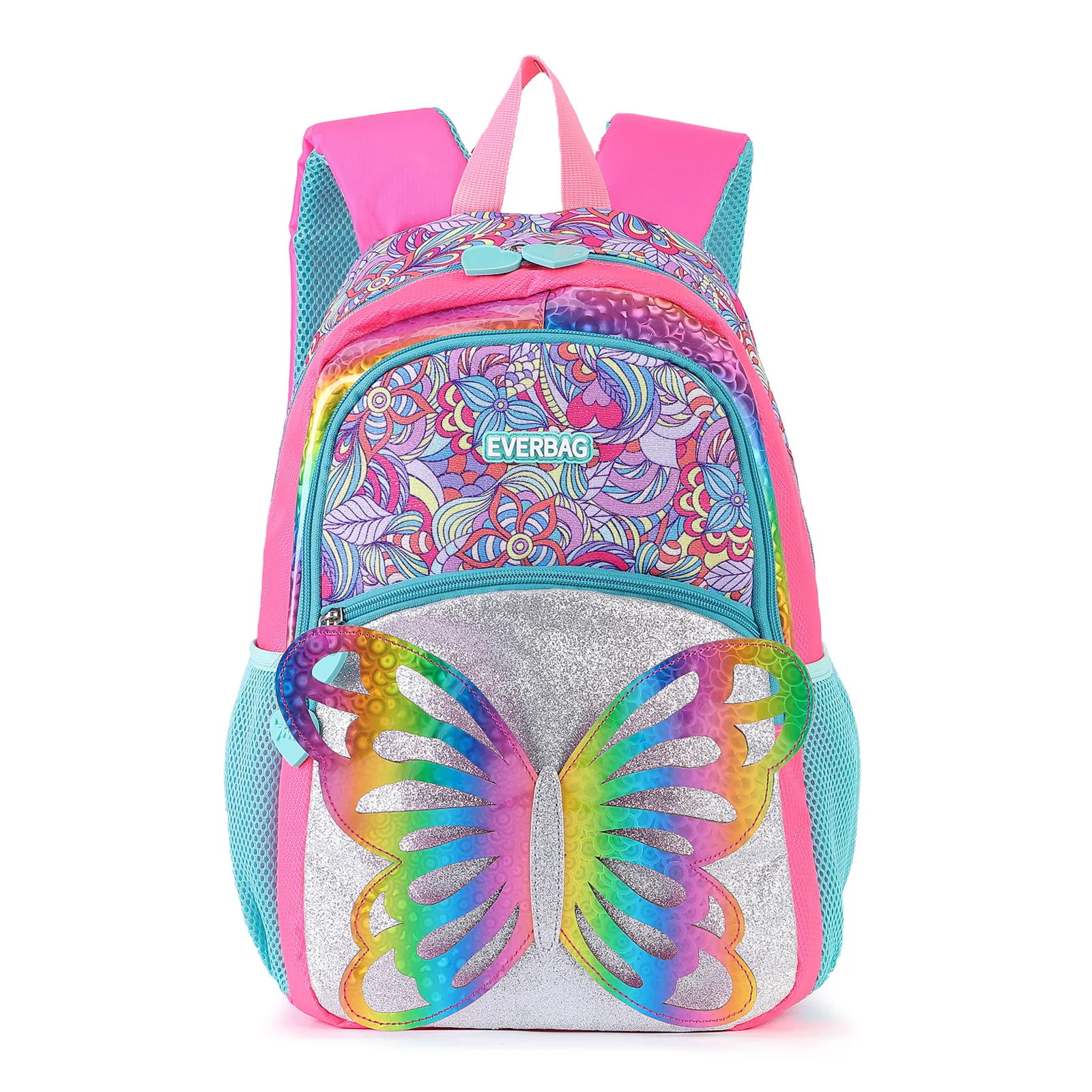 3D Rainbow Butterfly Children\'s Backpack Cute Color Primary School Girl Backpack