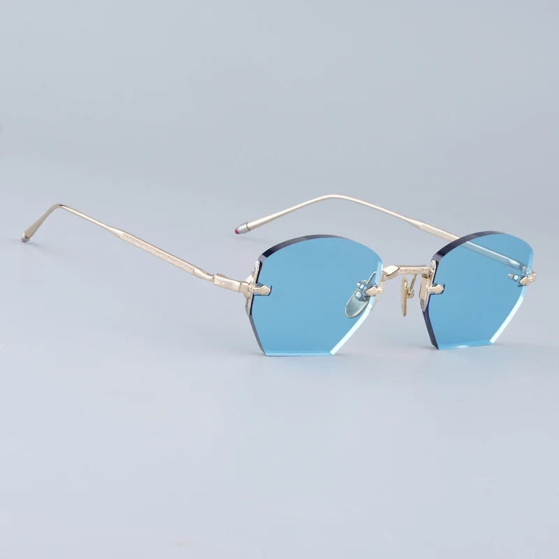 OATMAN Irregular Rimless Alloy Sunglasses Uv400 Designer Brand Handmade Frameless Men and Ladies Original Quality Eyeglasses