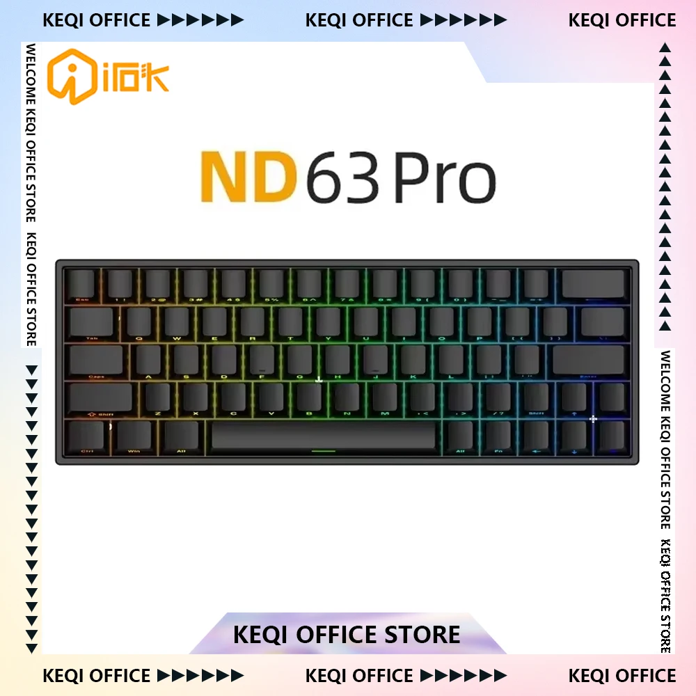 Irok ND63 Pro Magnetic Switch Mechanical Keyboards RGB Hot Swap E-Sports Wired Customize Keyboard Pc For Gaming Office Accessory