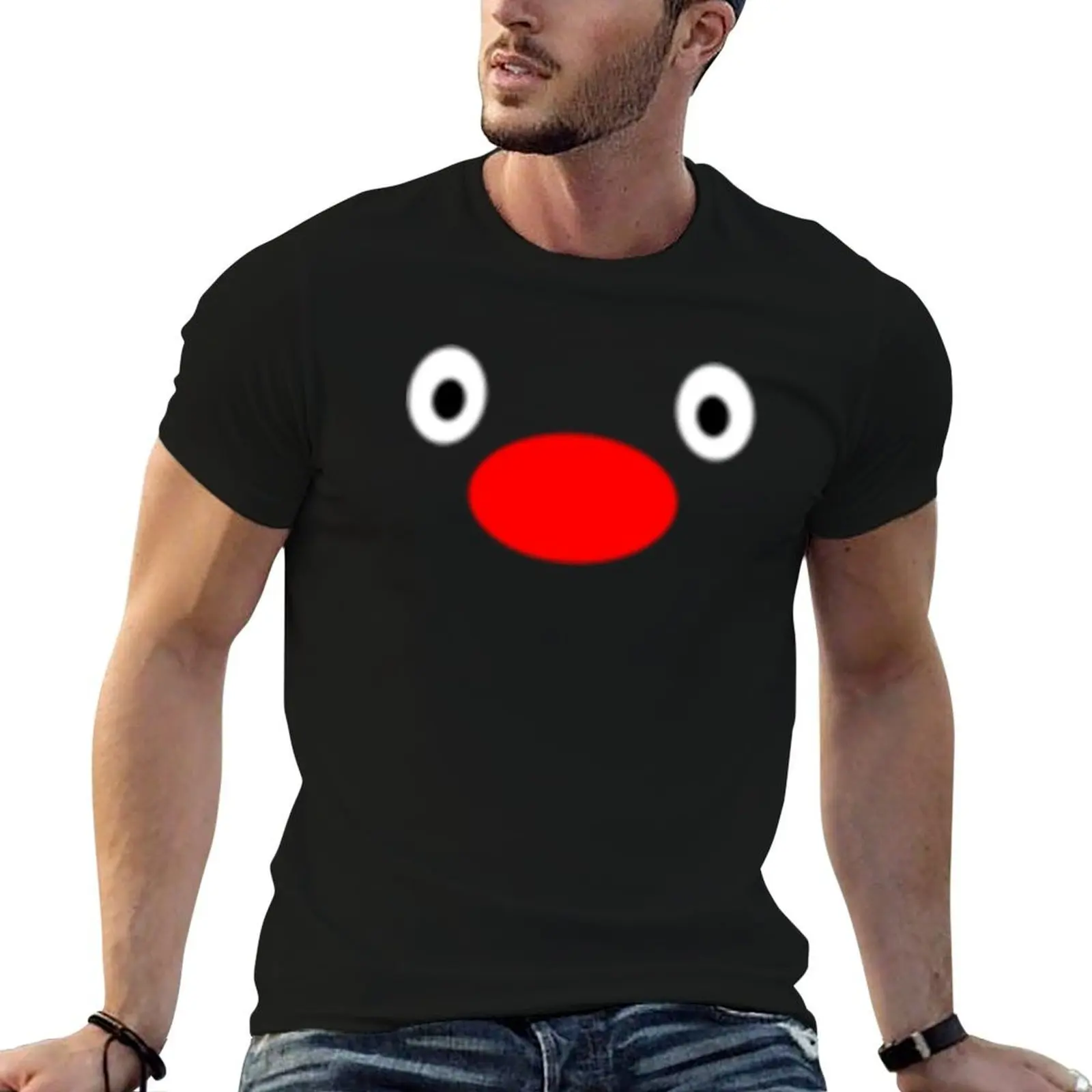 Pingu Face T-Shirt t shirts for man graphic vintage man t shirt summer t shirts for man slim fit T-Shirt