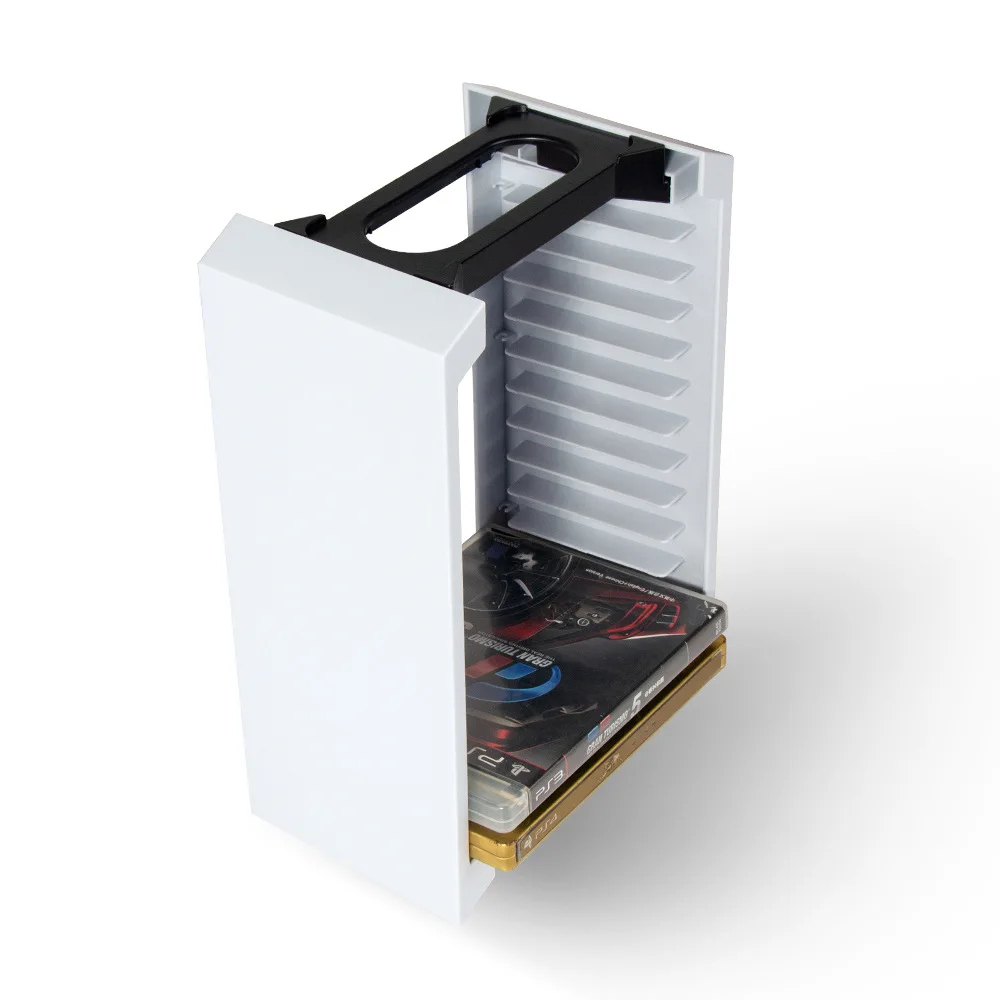 กล่องใส่การ์ดวิดีโอเกม PS5ที่เก็บซีดีแบบตั้งได้สำหรับ Playstation 4 5 Xbox One/Xbox Series ฐานเคสแผ่นดิสก์