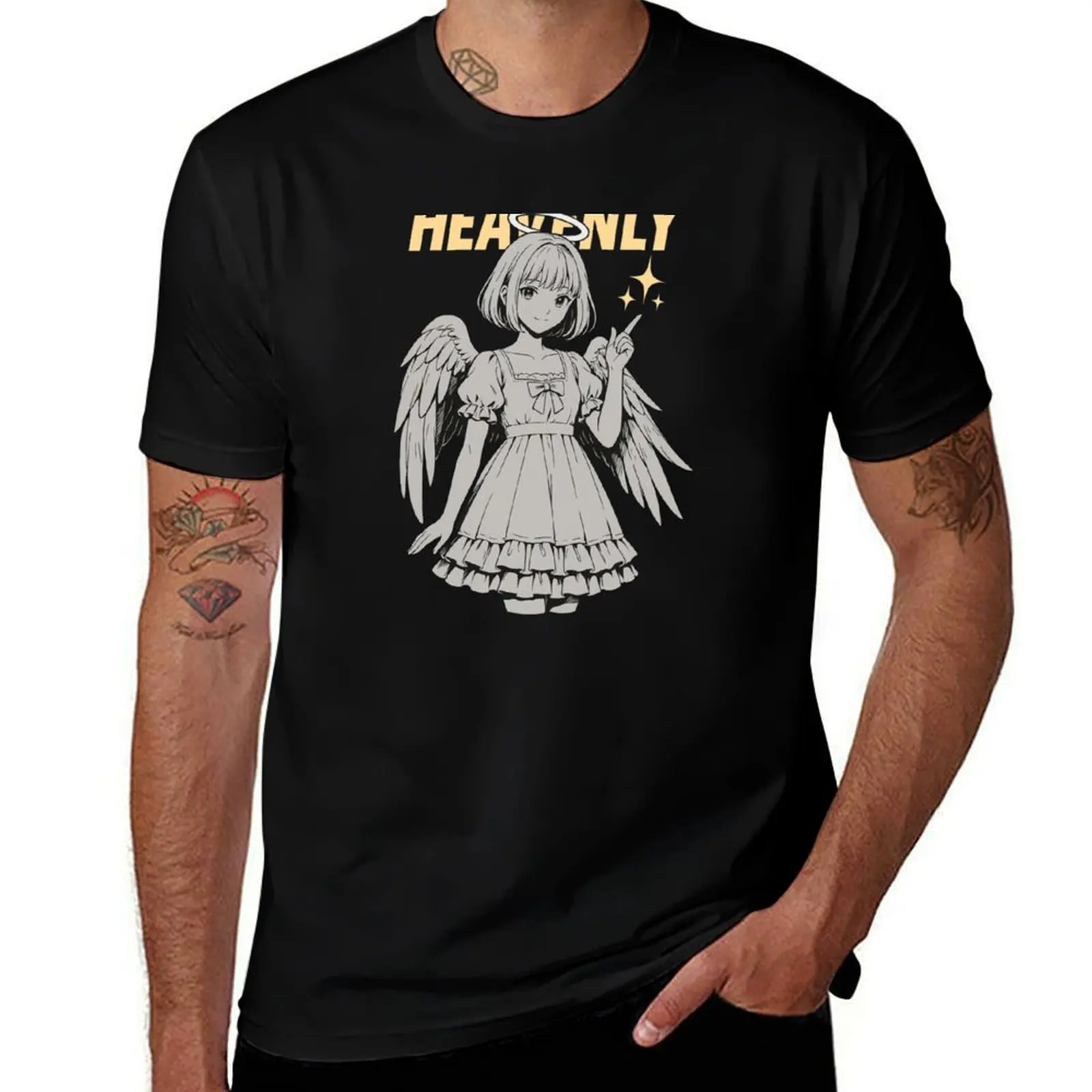 

Heavenly Anime Girl T-Shirt summer top cheap stuff Man t-shirt men workout shirt