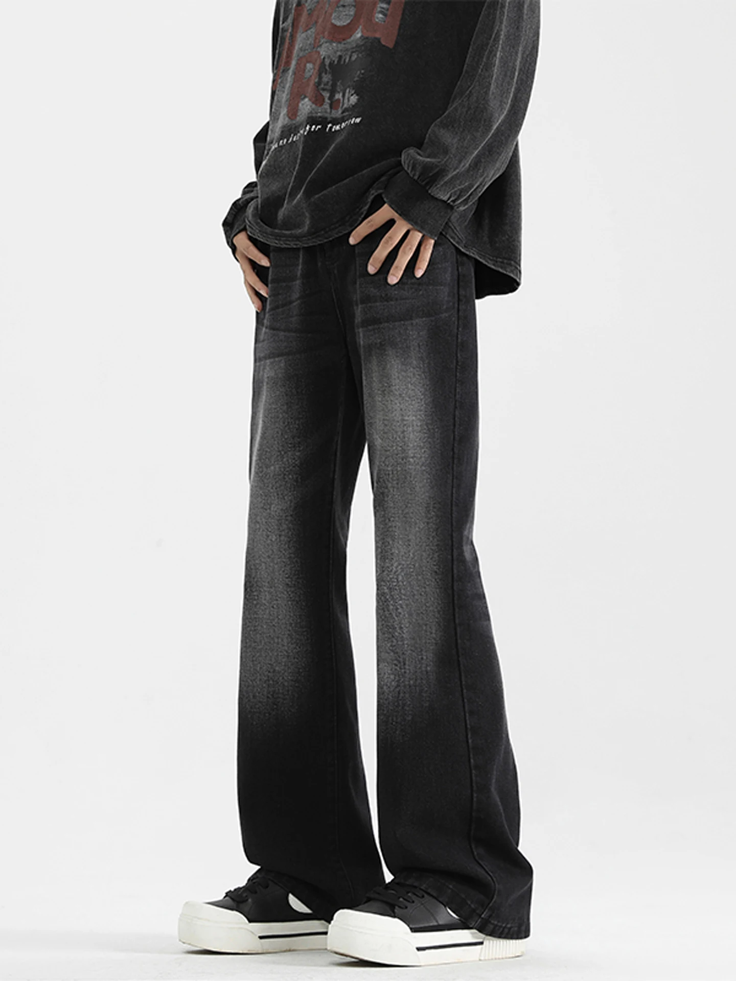 

Cleanfit Men's Retro American Style Slim Fit Jeans High Street Straight Leg Jeans Knife Design Casual Wear Cotton Blend